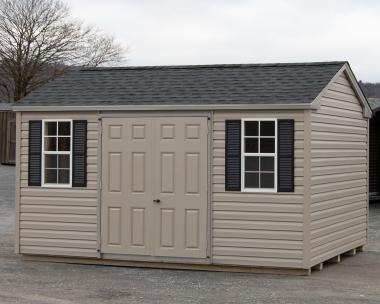 10x14 Peak Storage Shed with Vinyl Siding from Pine Creek Structures