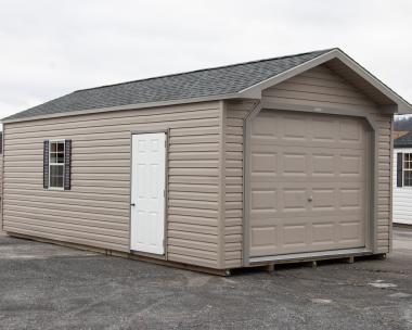 12x24 Peak Garage with Vinyl Siding for sale at Pine Creek Structures