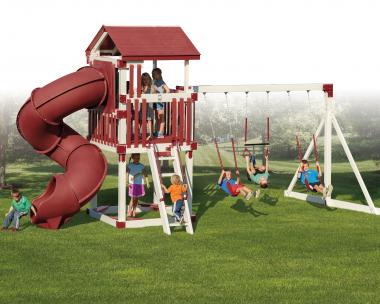 VINYL  SWINGSET AT PINE CREEK STRUCTURES IN YORK,PA.