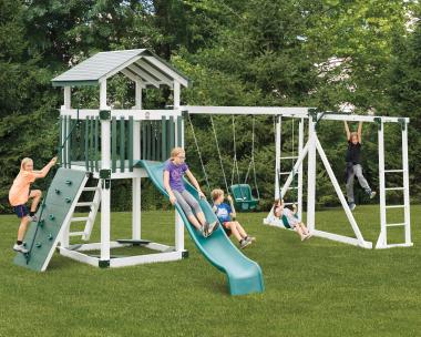 VINYL  SWINGSET AT PINE CREEK STRUCTURES IN YORK,PA.