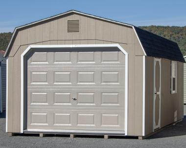 12x24 Dutch Barn Style One-Car Garage with Clay LP Smart Side