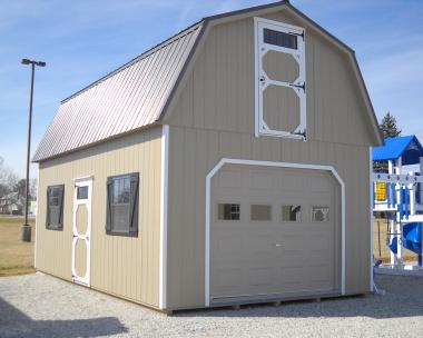 14'x24' Two Story Barn Style Garage w /9'x7' Garage Door