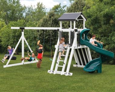 VINYL  SWINGSET AT PINE CREEK STRUCTURES IN YORK,PA.