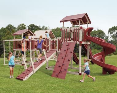 VINYL  SWINGSET AT PINE CREEK STRUCTURES IN YORK,PA.