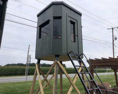 Et-6x6 Octagon blind w/ 8' wood stand