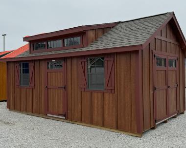 12'x20' Cape Cod /Dormer w/ LP Board & Batten Siding