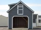 14x24 Two-Story Cape Cod Garage Building With Electrical Package, Roof Dormer, and Metal Roof